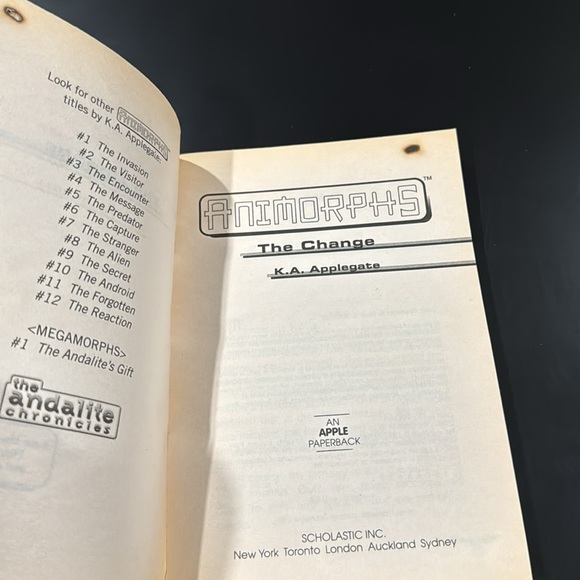 Animorphs #13: The Change by K. A. Applegate - Scholastic Paperback Novel - Picture 5 of 11